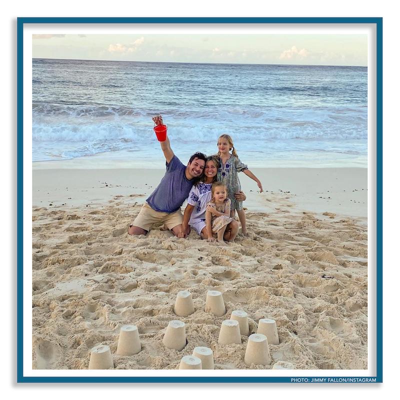 Jimmy Fallon with his family